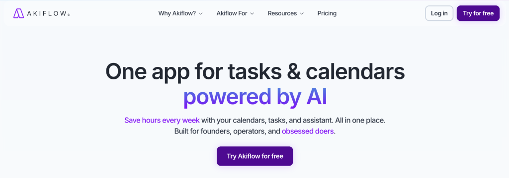 try for free time management tool