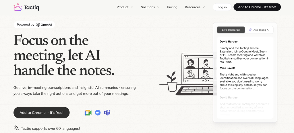 tactiq whatworksnext time management